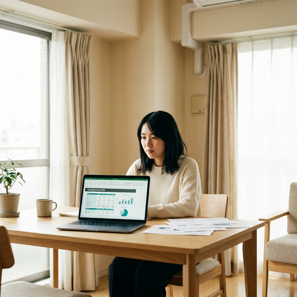 DMM WEBCAMPの料金体系を確認する様子