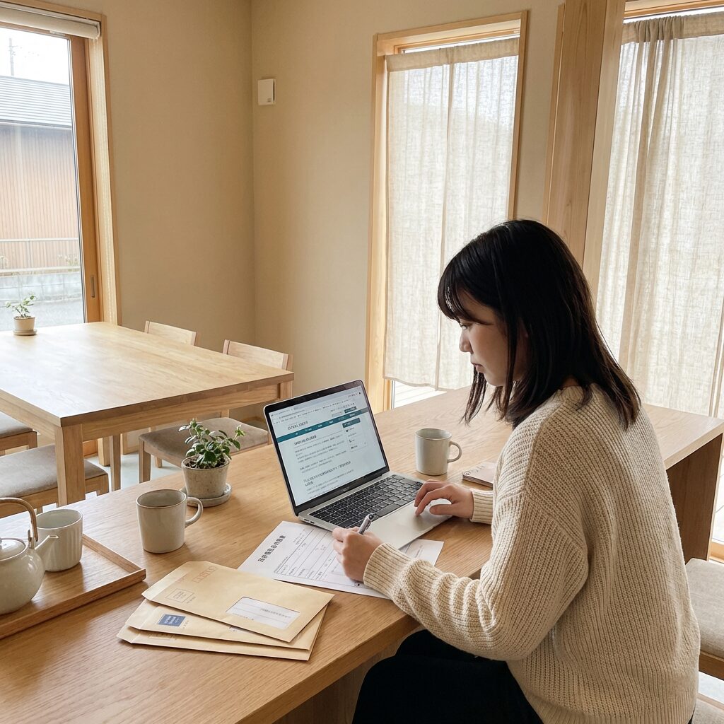 給付金申請をする人