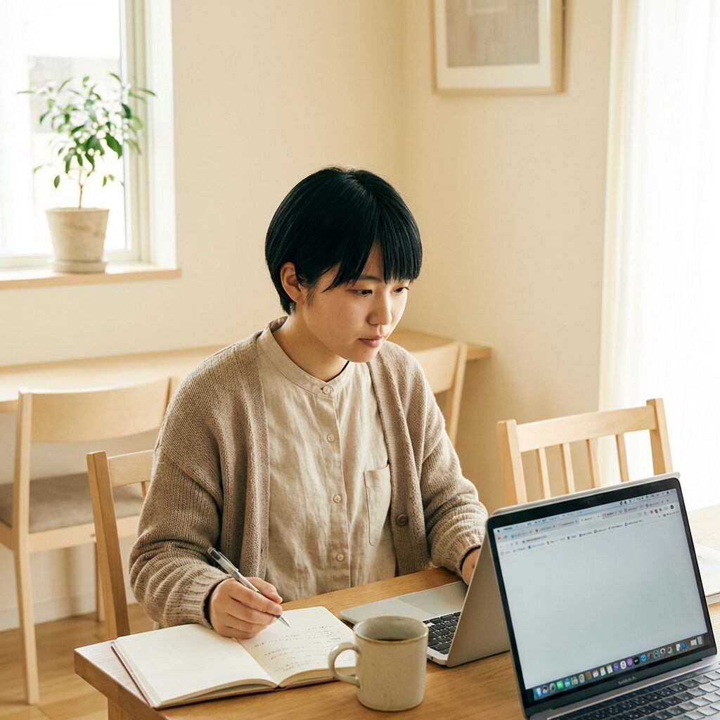 コース別料金を比較検討する様子