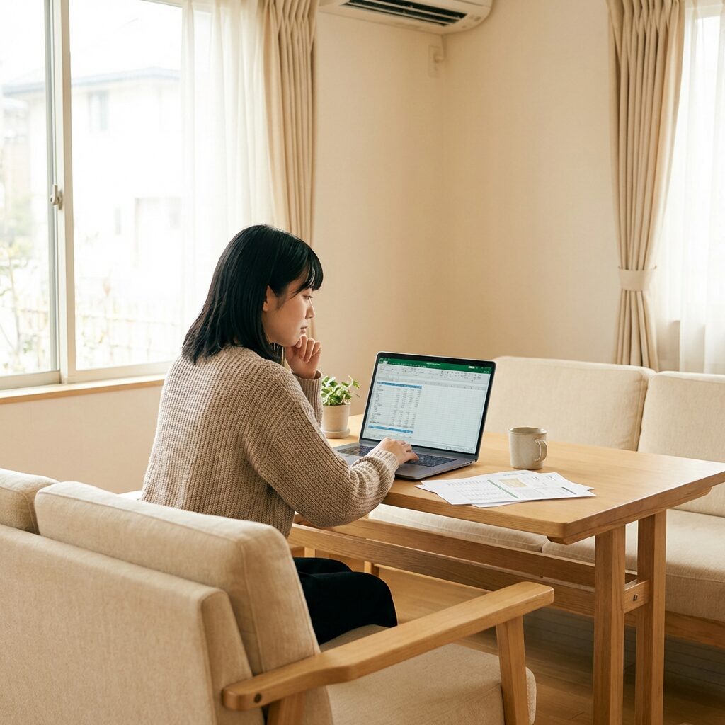 投資対効果を検討する様子