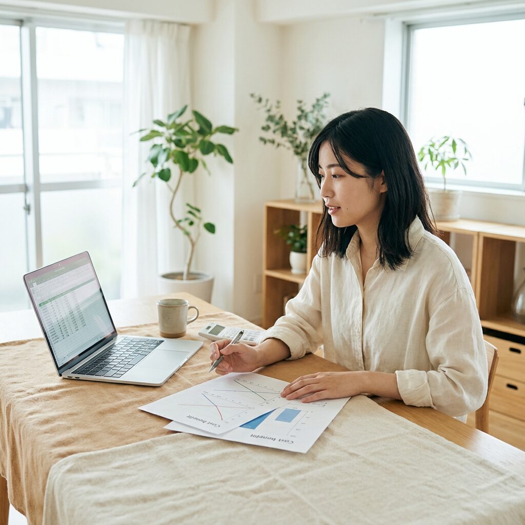 料金の投資価値を検証するイメージ