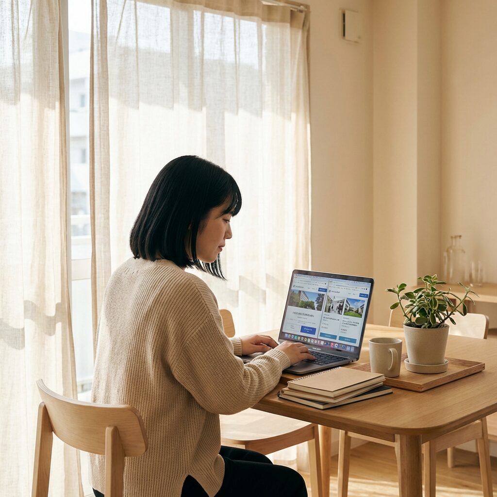 コース別料金を比較検討している様子