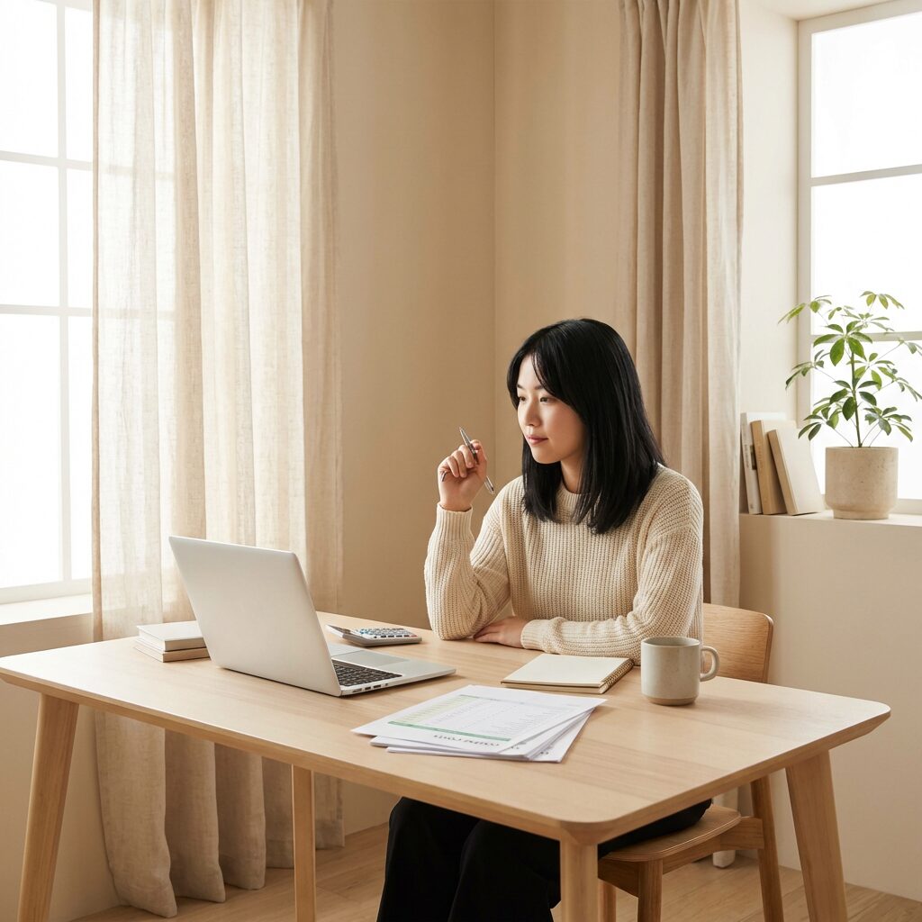 プログラミングスクールの料金を検討する人のイメージ