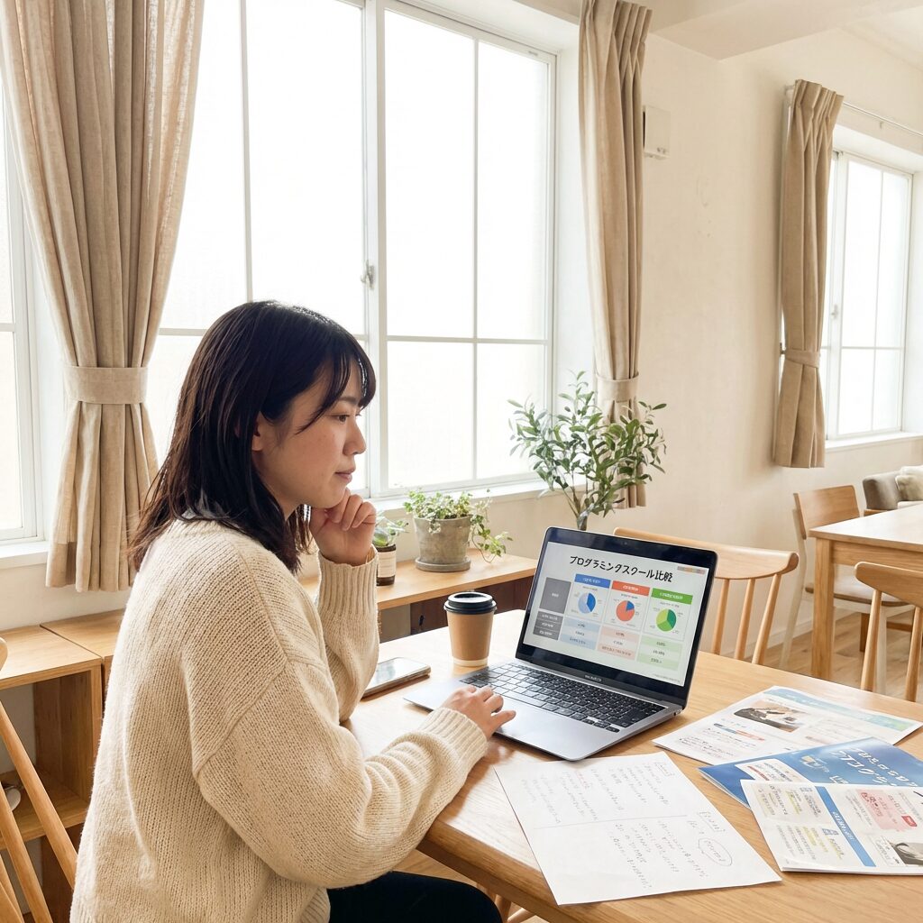 プログラミングスクール比較検討のイメージ
