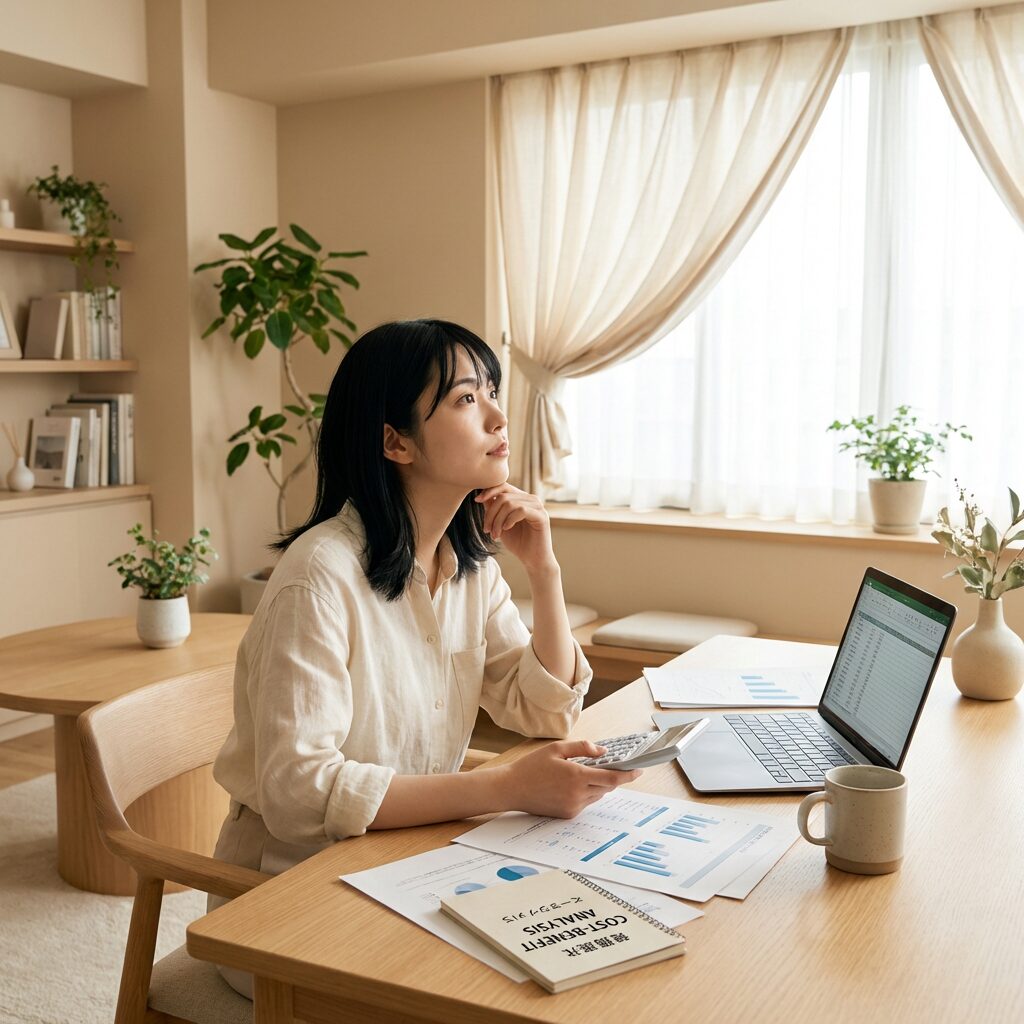 投資価値を検討する様子