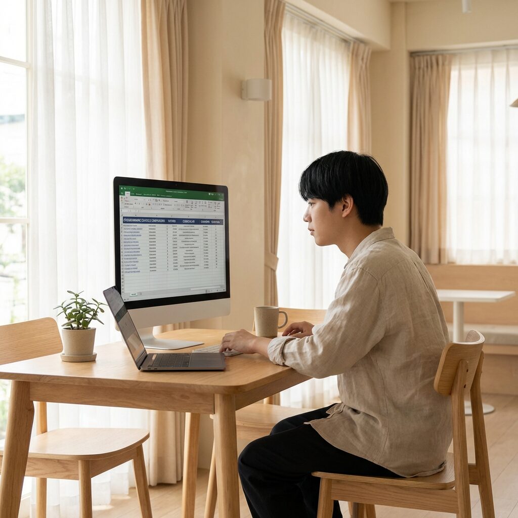 プログラミングスクールの料金を比較している様子