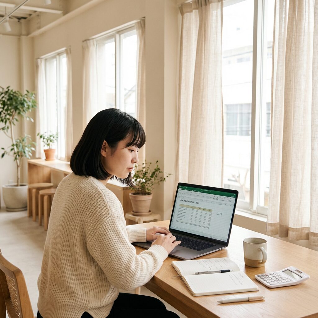 料金体系を確認する人のイメージ