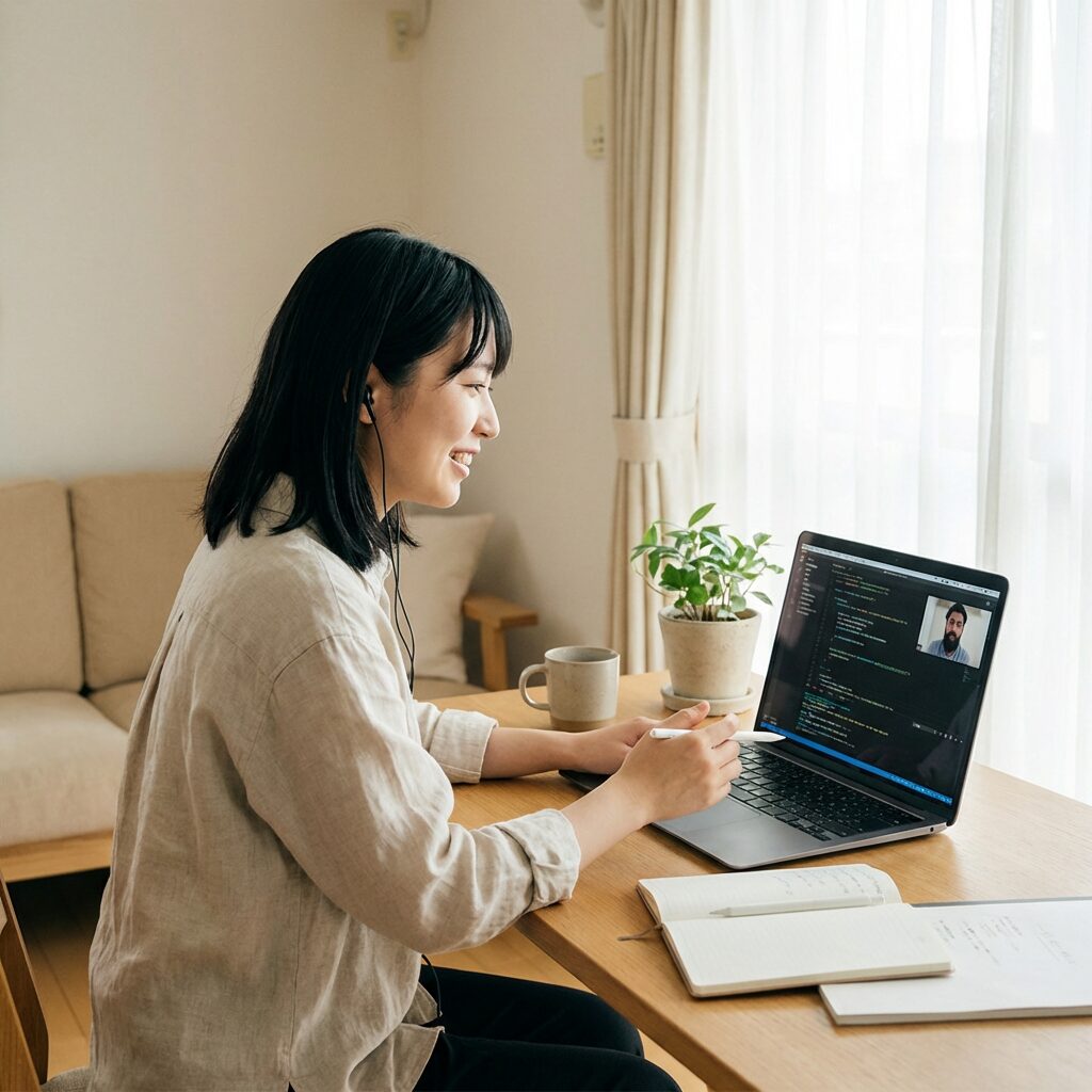 CodeCampのマンツーマンレッスンの様子