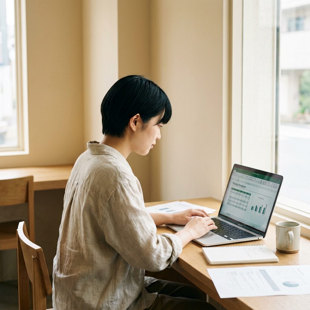 料金体系を確認する人のイメージ
