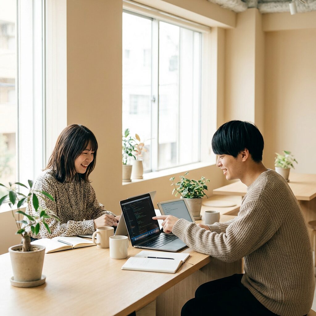 侍エンジニアのマンツーマン指導のイメージ