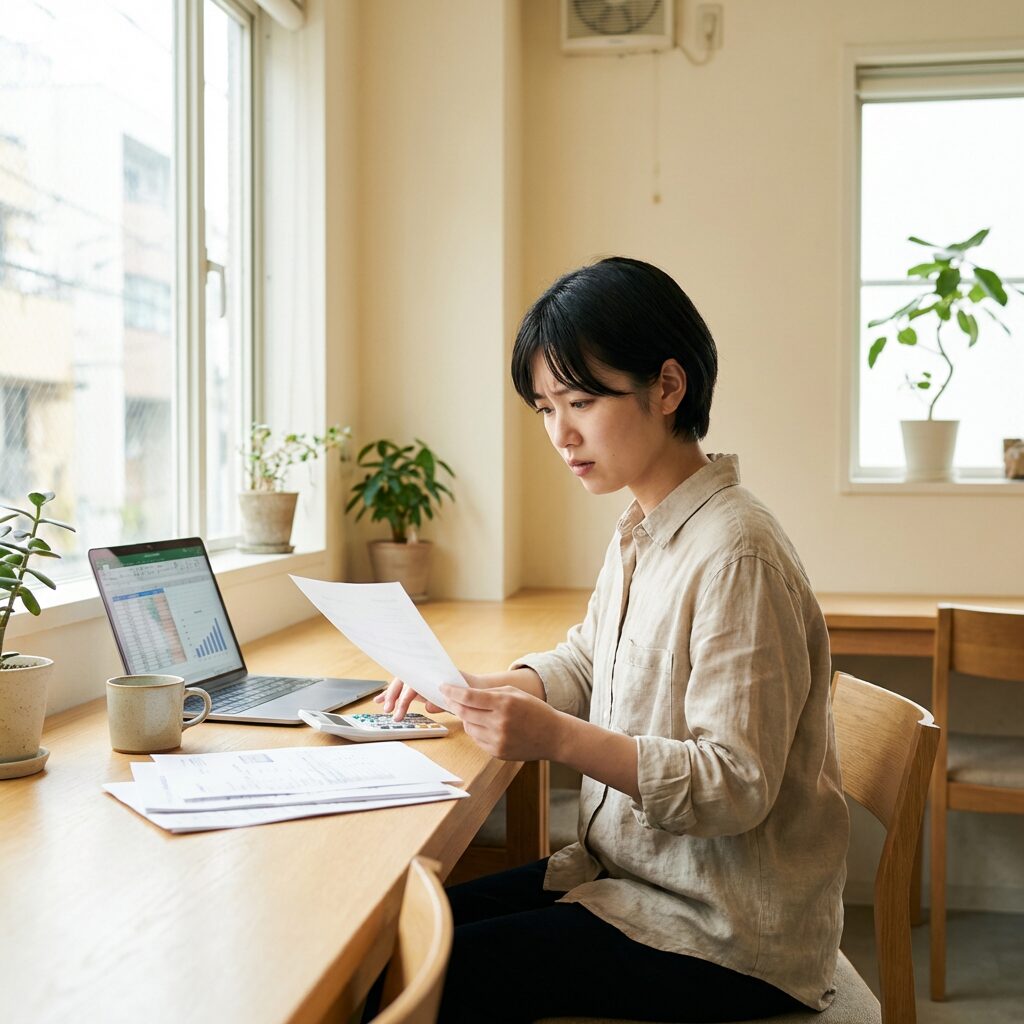 プログラミングスクールの料金を検討する様子