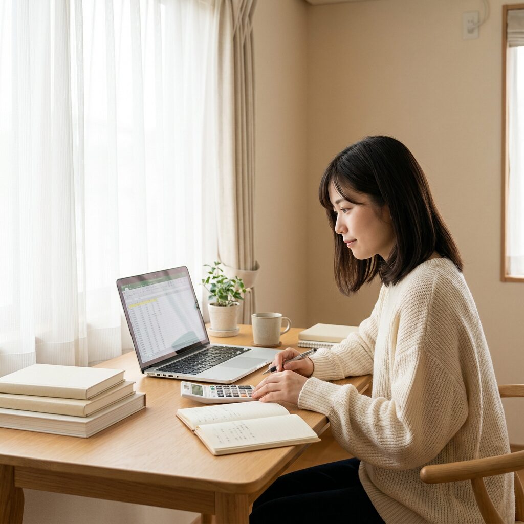 プログラミングスクールの料金を比較検討する様子