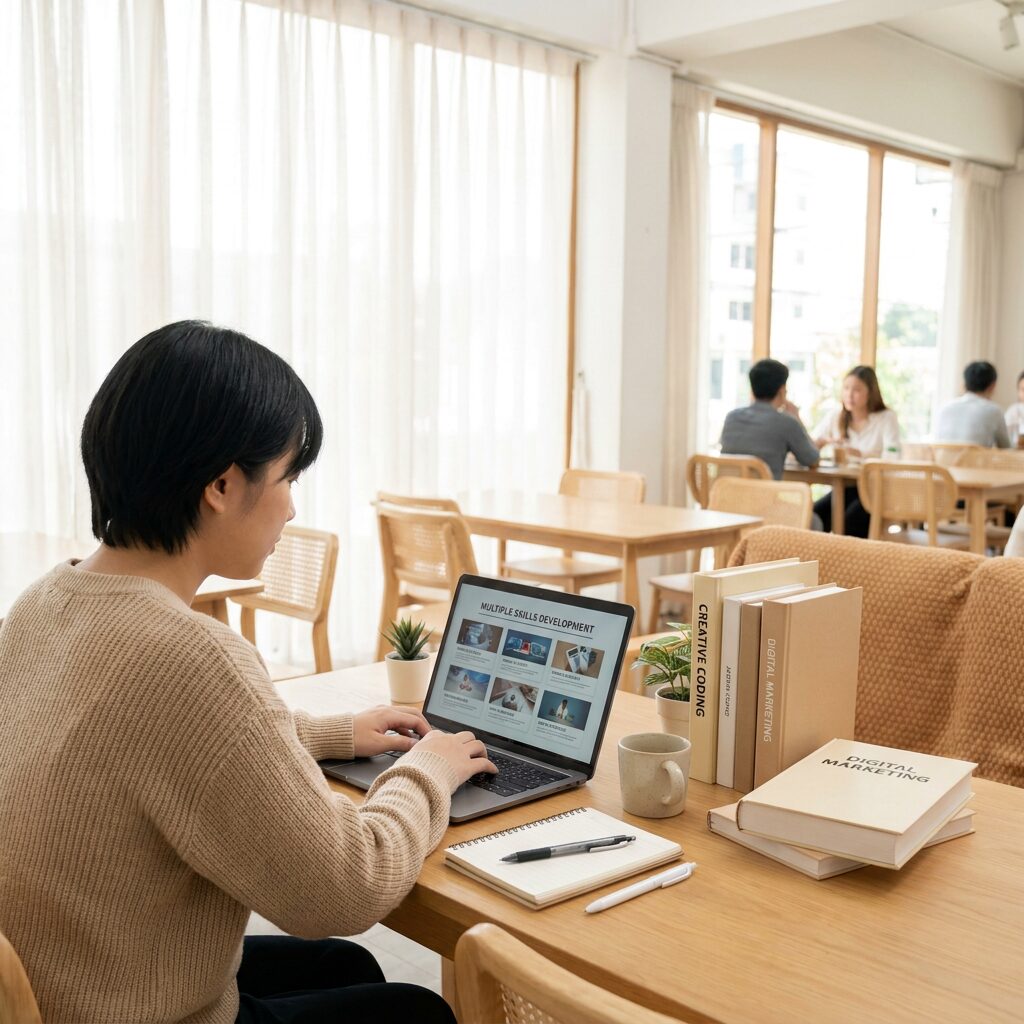 忍者CODEの複数コース学習のイメージ