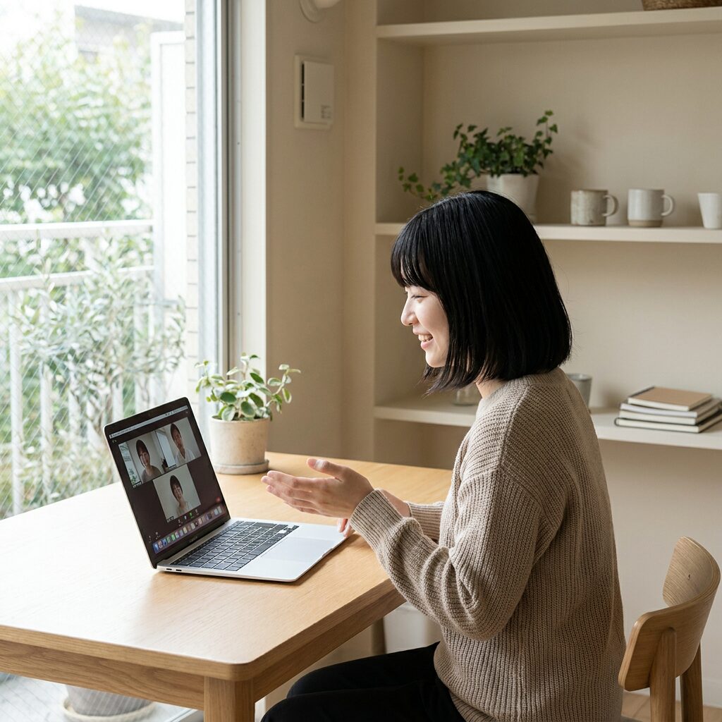 CodeCampでマンツーマンレッスンを受ける女性