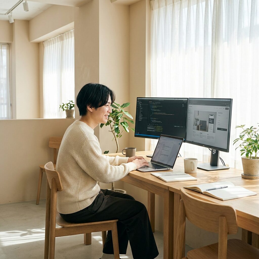 Web系自社開発企業で働くエンジニア