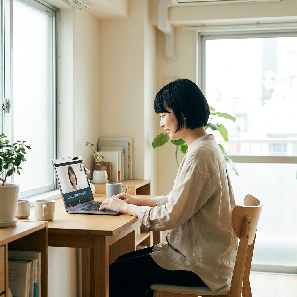 オンライン無料カウンセリングの様子