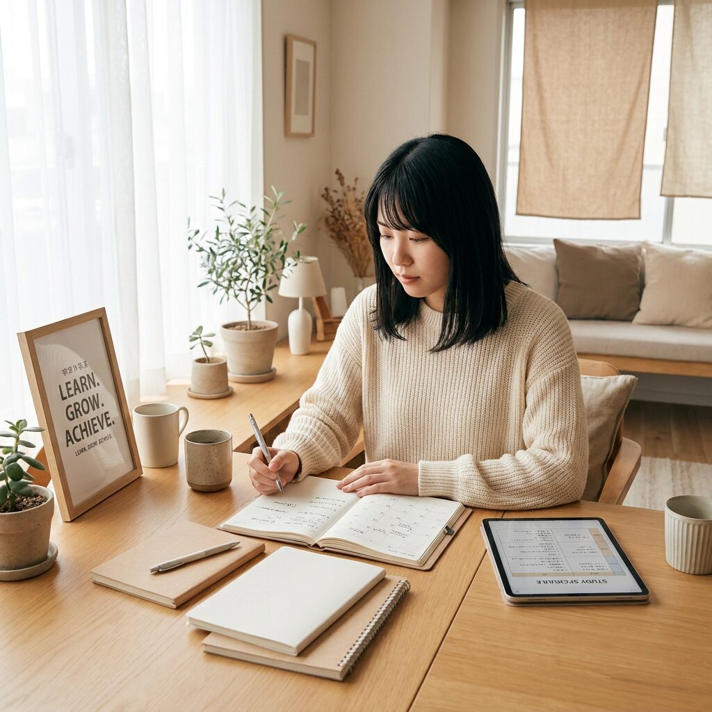 効果的な学習計画を立てる受講者