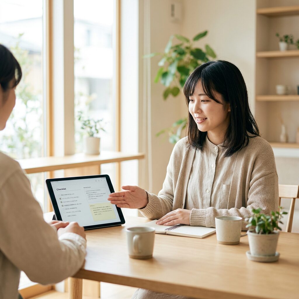 アドバイスを受ける人のイメージ