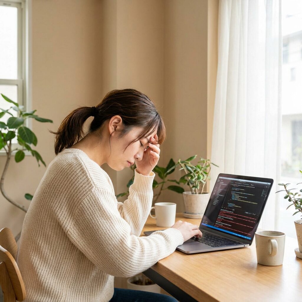プログラミング学習の困難さを表すイメージ